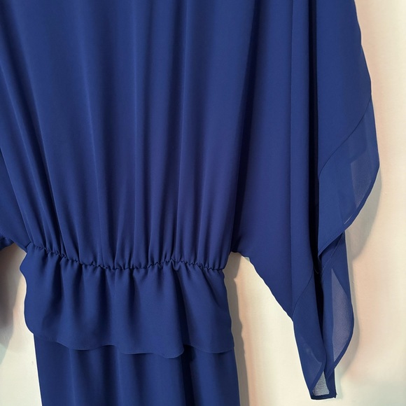 BCBG MaxAzria XS Blue Cocktail Drapy Flowy Dress - Picture 2 of 5